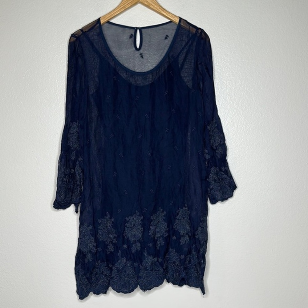Lucky Brand Lace Dress‎ sz XS Blue